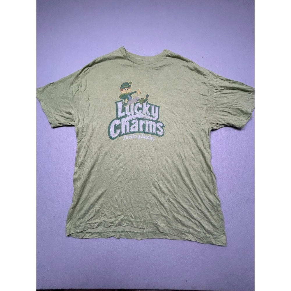 Lucky Charms Graphic T-Shirt Cotton Blend Green XL Mens